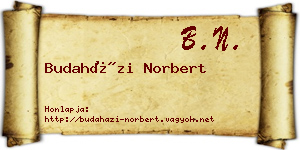 Budaházi Norbert névjegykártya