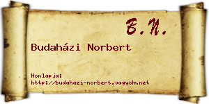 Budaházi Norbert névjegykártya