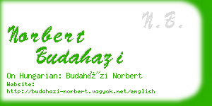 norbert budahazi business card